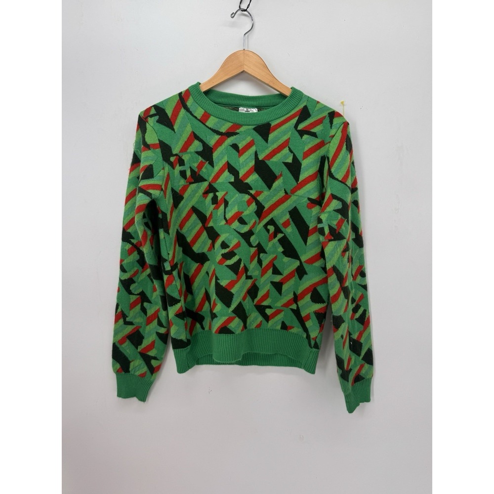 Heineken Mens Ugly Christmas Sweater Size Medium Green All Over Print Acrylic